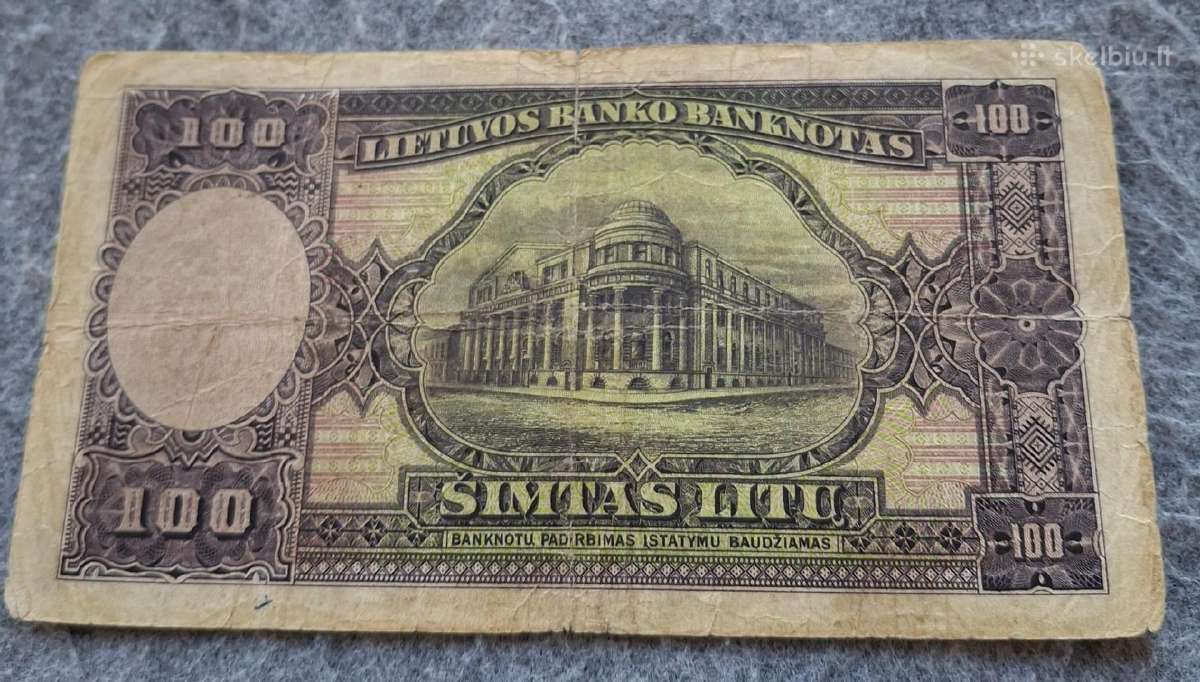 100 litų 1928m. - nuotraukos Nr. 2