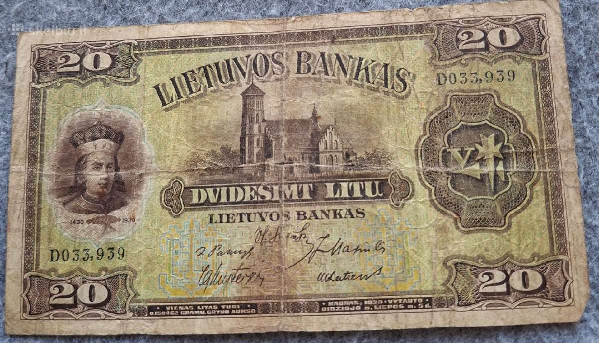 20 litų 1930m.