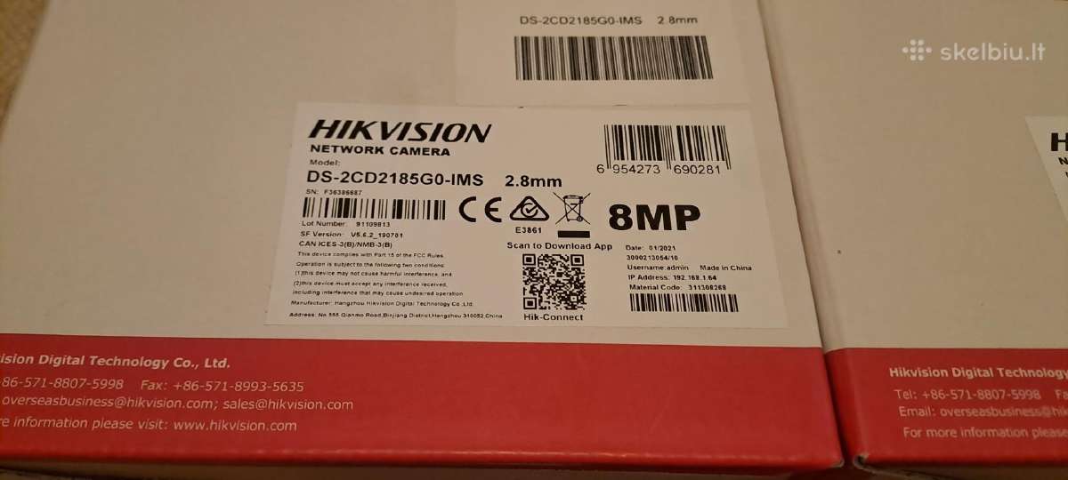 Hikvision dome DS-2cd2185g0-ims F2.8 - nuotraukos Nr. 3
