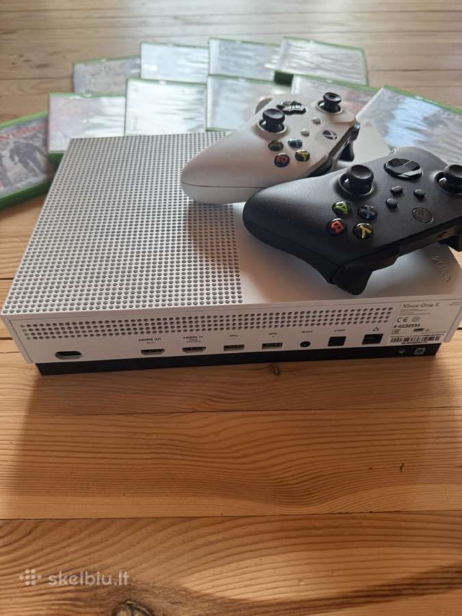 Xbox One S White 1tb (2 pulteliai+10 žaidimų) - nuotraukos Nr. 3