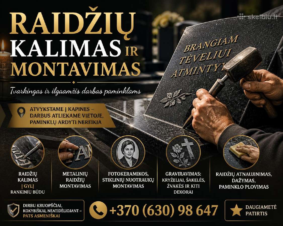 Raidžių Kalimas Ant Paminklų