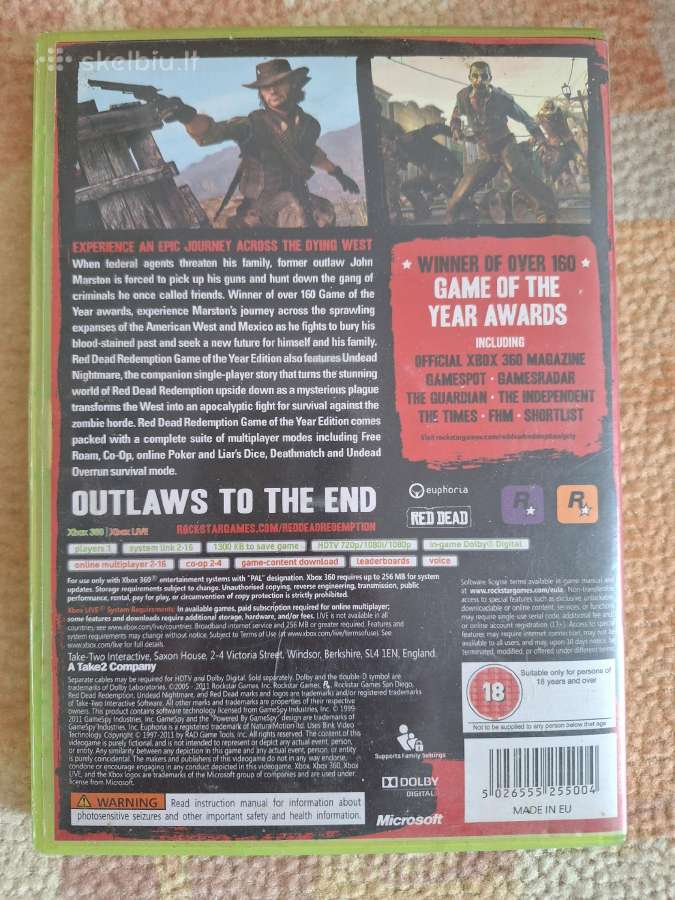 Red dead redemption game of the year xbox 360 - nuotraukos Nr. 4