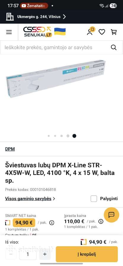 LED bėginis šviestuvas - nuotraukos Nr. 3