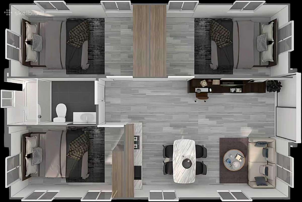 Modulinis namas, 36,5 m² ir 74,3 m² - nuotraukos Nr. 27