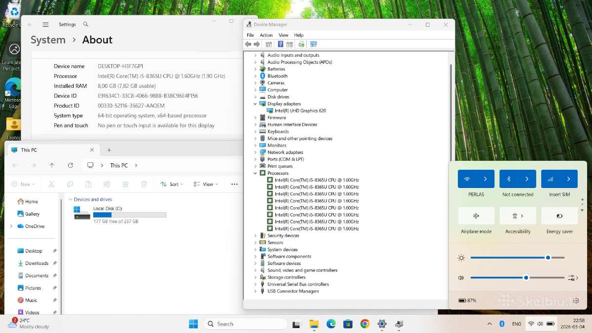 Hp elitebook 830 G5 Full HD Ips16gb RAM - nuotraukos Nr. 7