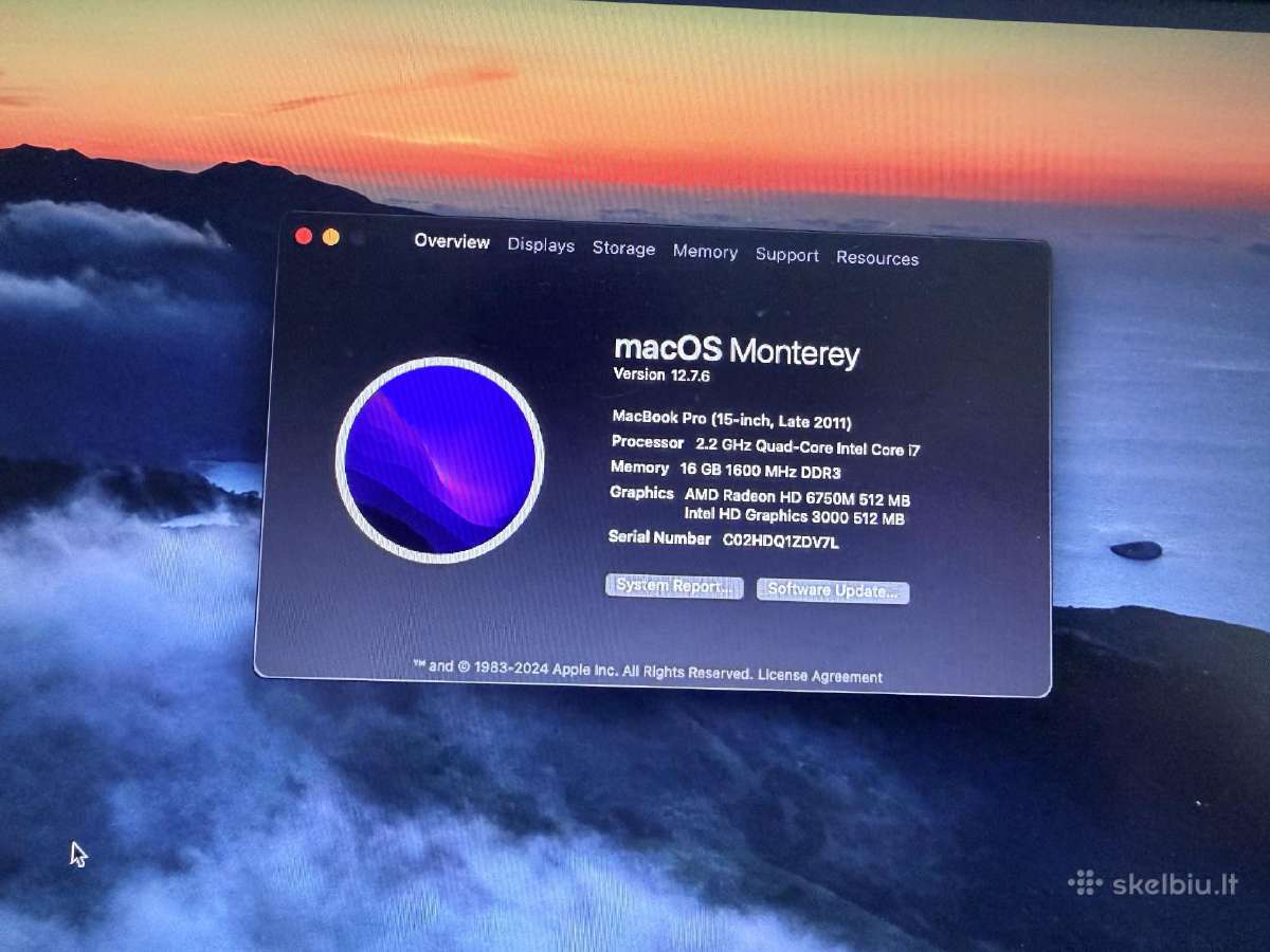 MacBook pro late 2011 - nuotraukos Nr. 4
