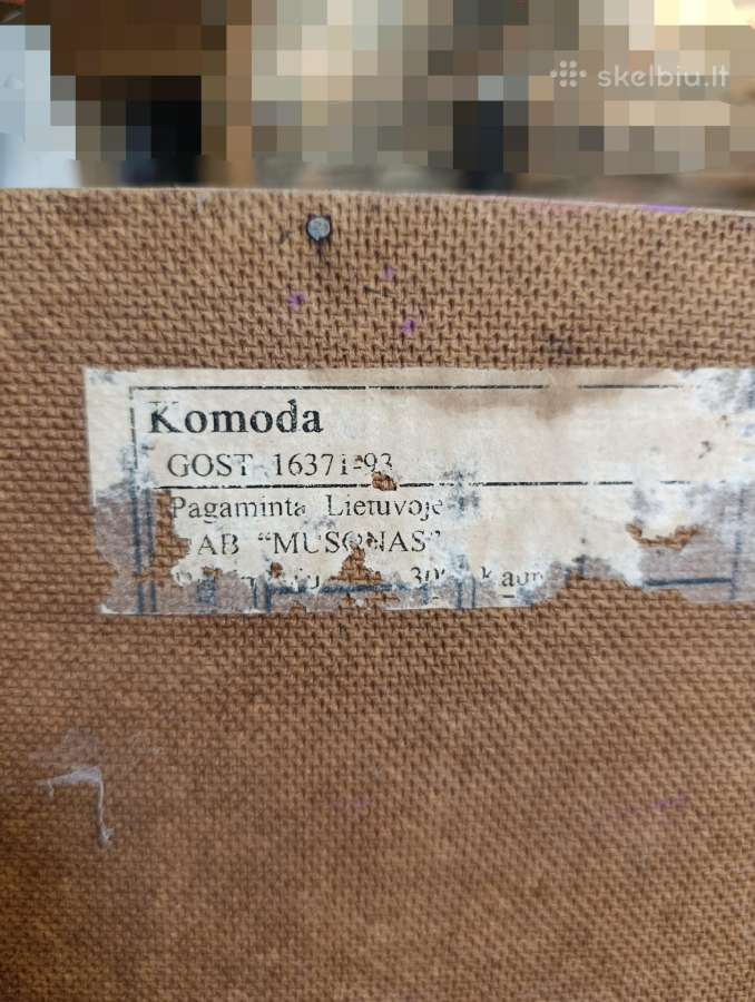 Komoda Gost – su naujais bėgeliais ir rankenomis. - nuotraukos Nr. 6