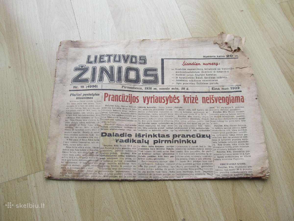 Lietuvos Žinios , 1936 / 15