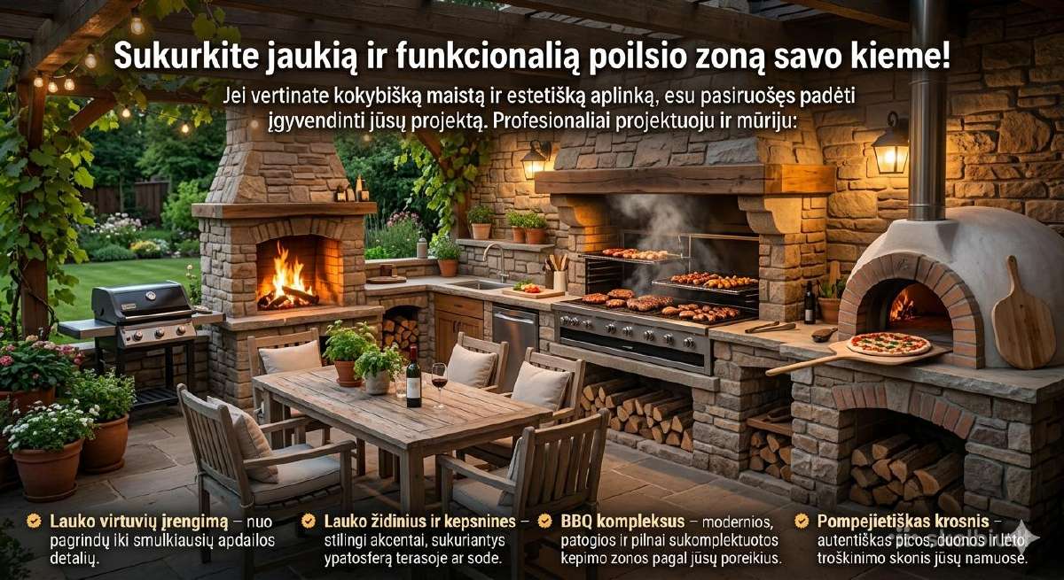 Pompejietiškų krosnių, Bbq kompleksų ir lauko židi