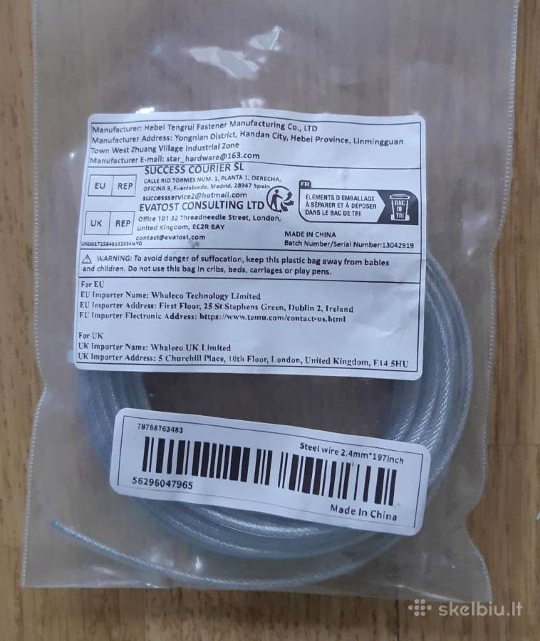 Trimerio lynas, 2.4 mm, 5m - nuotraukos Nr. 2