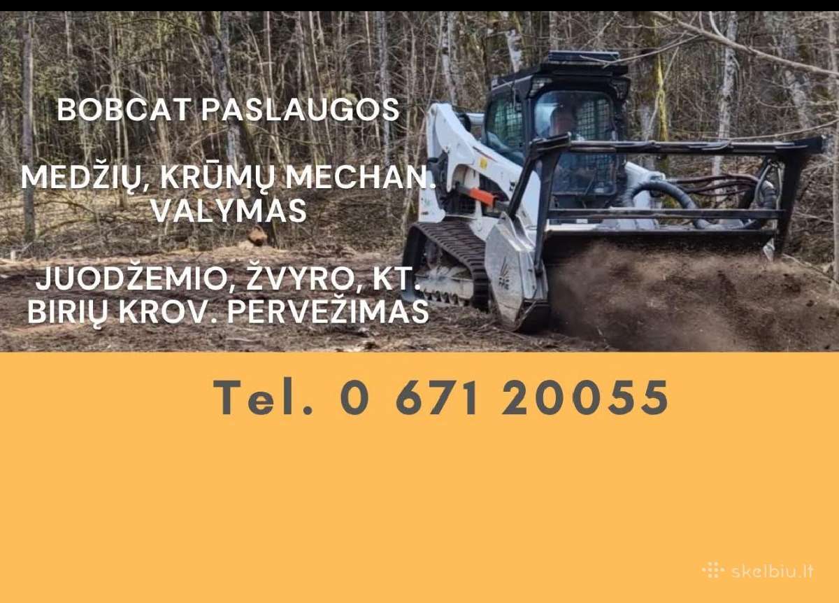 Bobcat T770paslaugos Misko freza zoles mulciavimas - nuotraukos Nr. 27