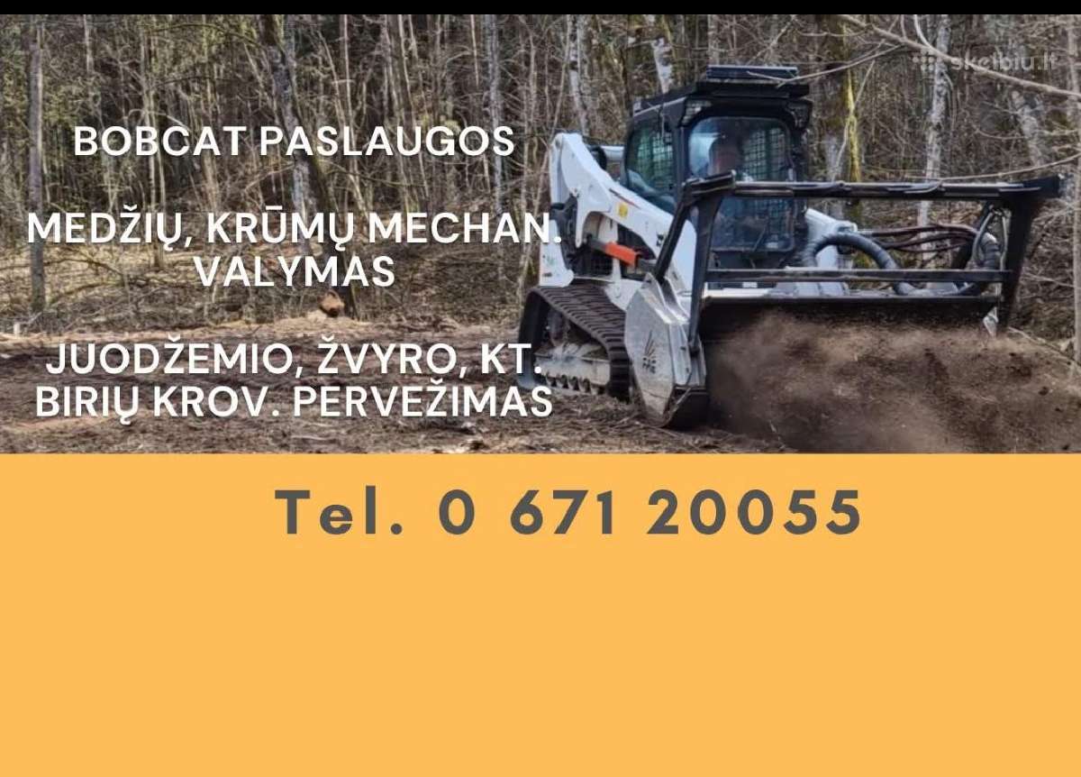 Bobcat T770paslaugos Misko freza zoles mulciavimas - nuotraukos Nr. 27