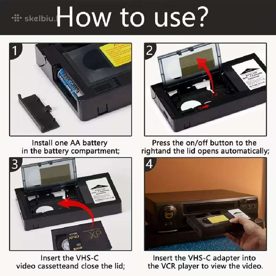 Motorizuotas Vhs-c į Vhs kasetės adapteris - nuotraukos Nr. 3