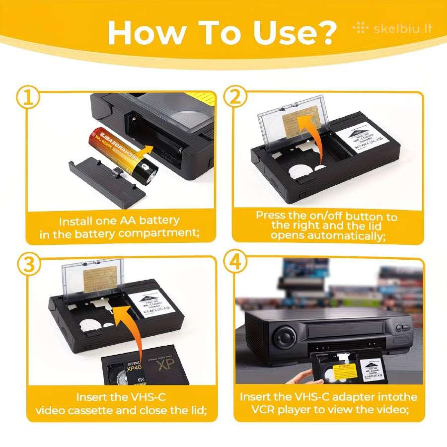 Motorizuotas Vhs-c į Vhs kasetės adapteris - nuotraukos Nr. 5