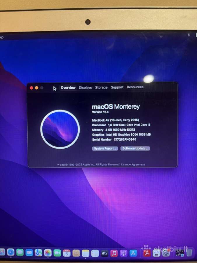 MacBook Air 13-inch 2015 - nuotraukos Nr. 2