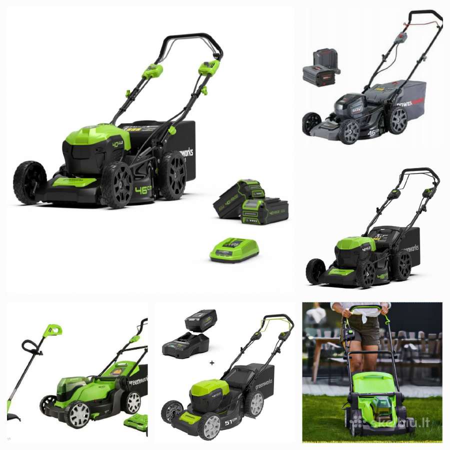Greenworks akumuliatorinė sodo technika