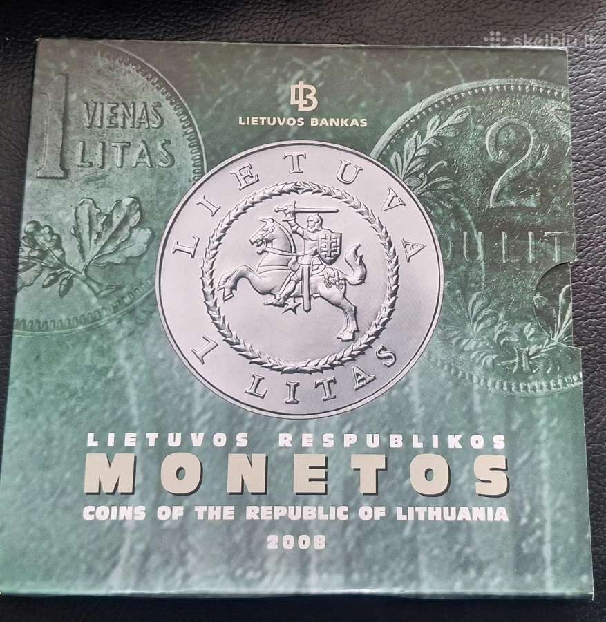 2008 metu monetu rinkinys Proof-like - nuotraukos Nr. 3
