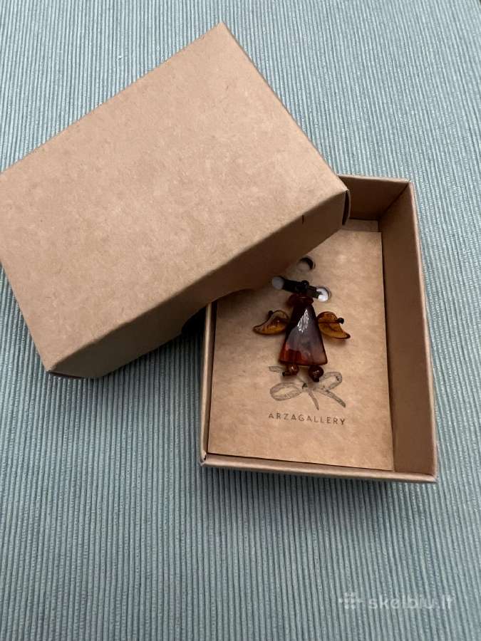 Gintarinis angeliukas - pakabukas ant kaklo - nuotraukos Nr. 2