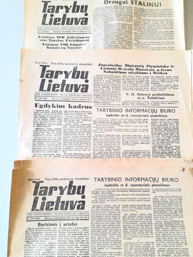 Laikraštis "Tarybų Lietuva" 1944m.