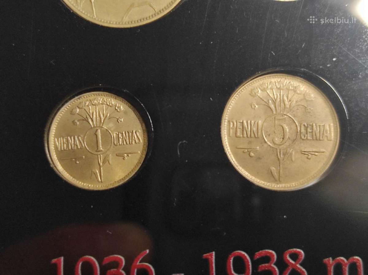 Tarpukario Lietuvos monetų rinkinys dėkle - nuotraukos Nr. 6