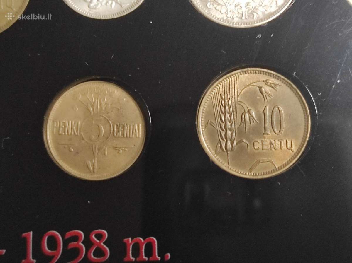 Tarpukario Lietuvos monetų rinkinys dėkle - nuotraukos Nr. 7