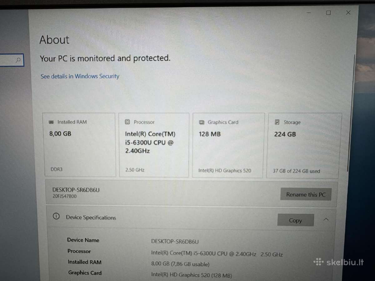 Lenovo Thinkpad T560 - nuotraukos Nr. 4