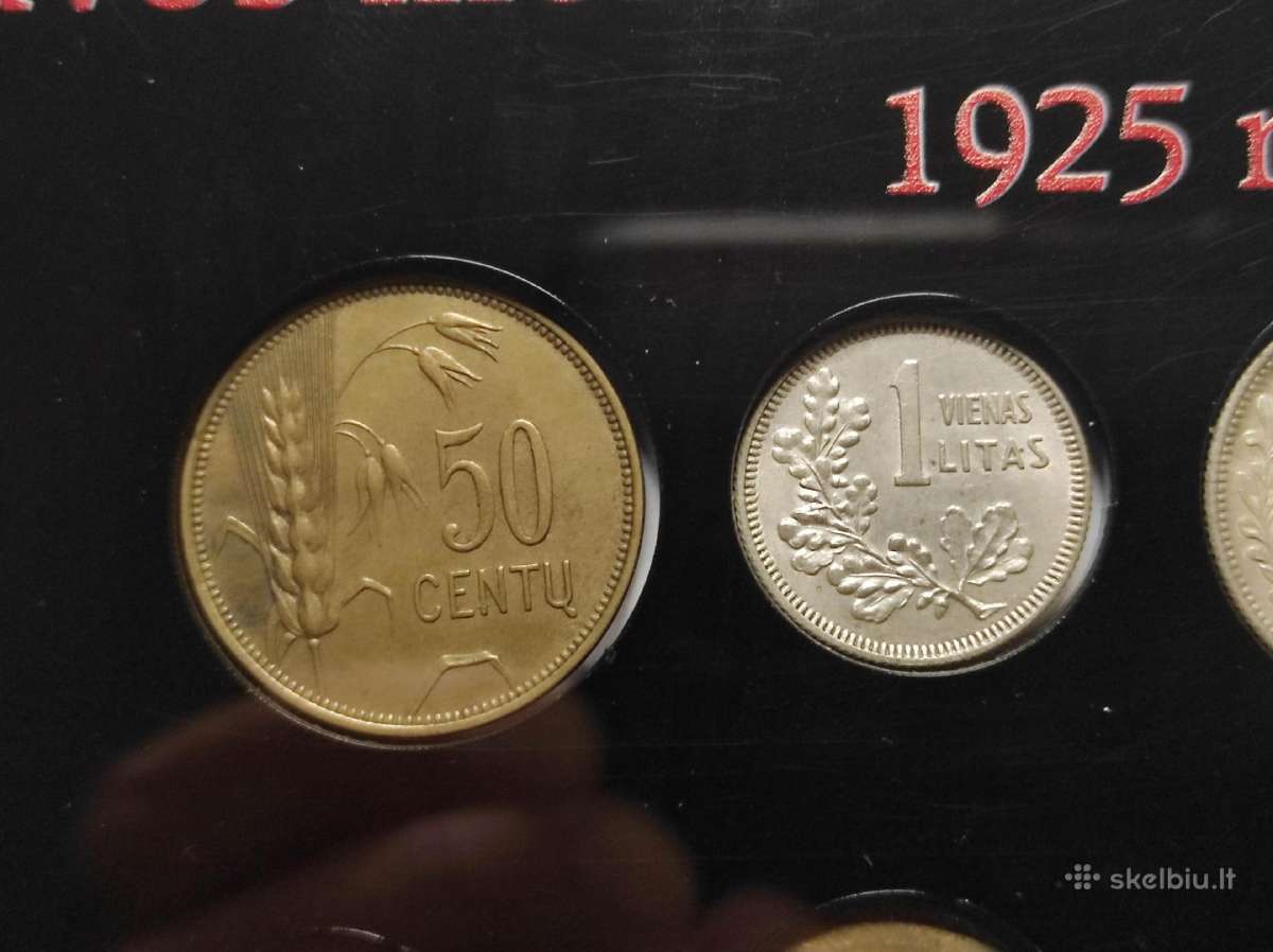 Tarpukario Lietuvos monetų rinkinys dėkle - nuotraukos Nr. 3