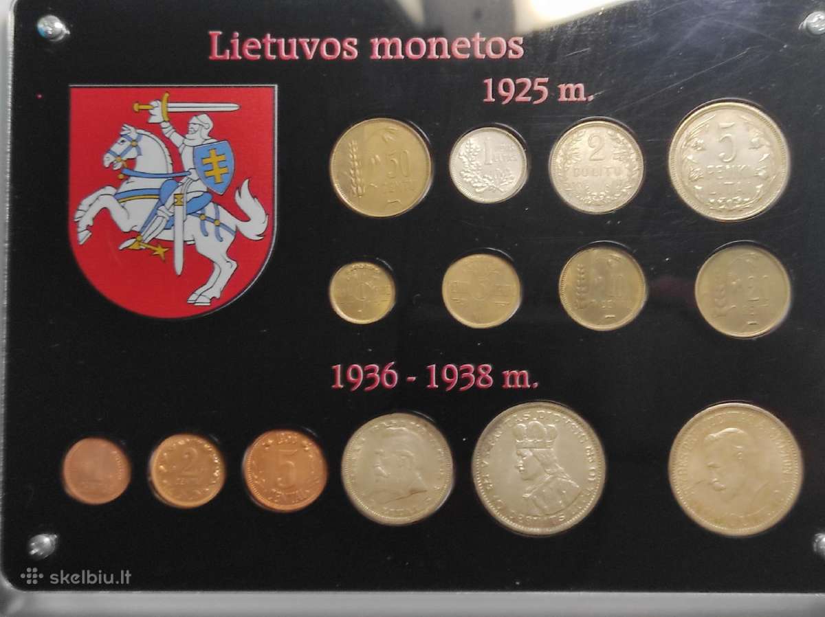 Tarpukario Lietuvos monetų rinkinys dėkle - nuotraukos Nr. 14