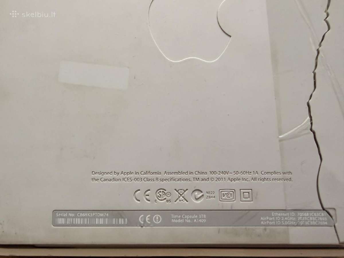 Apple Airport Time Capsule A1409 + A1254 - nuotraukos Nr. 3