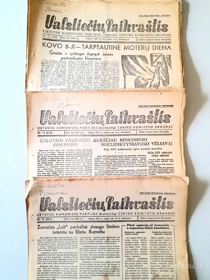 "Valstiečių laikraštis" 1947m.