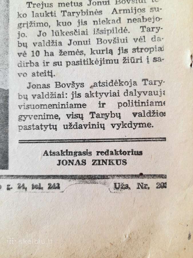 "Valstiečių laikraštis" 1947m. - nuotraukos Nr. 7