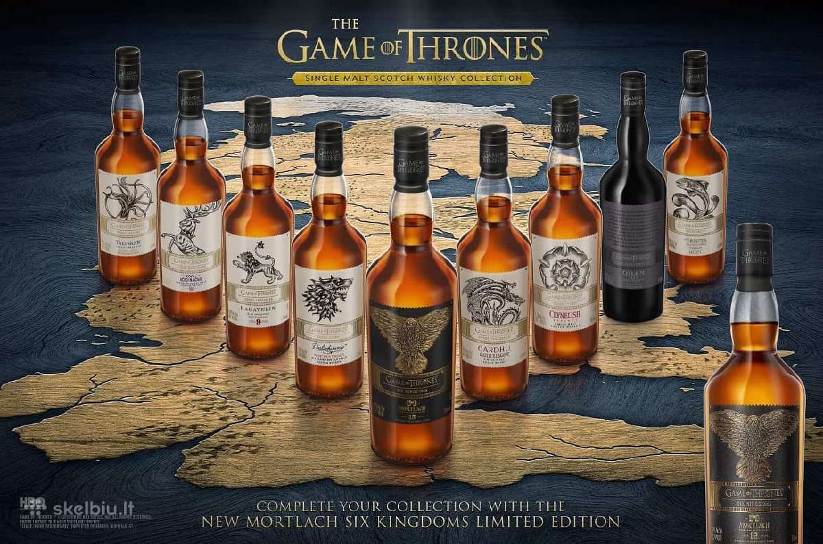Game of Thrones kolekcinis viskis 9 vnt rinkinys - nuotraukos Nr. 2