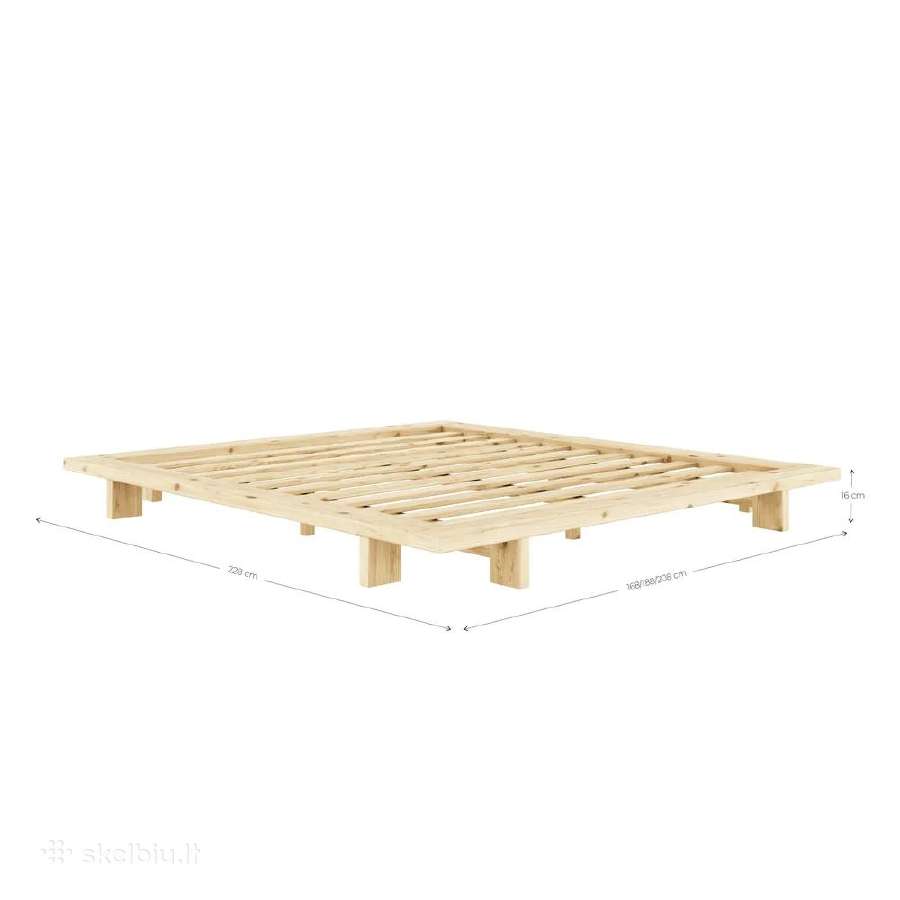 Japandi stiliaus lova 140x200 - nuotraukos Nr. 3