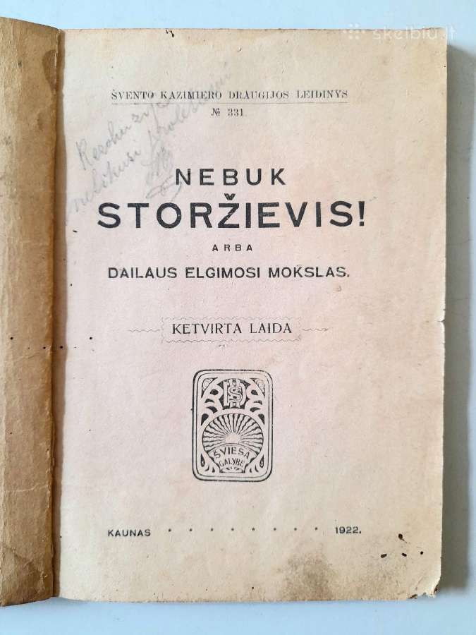 "Nebuk Storžievis" 1922m.