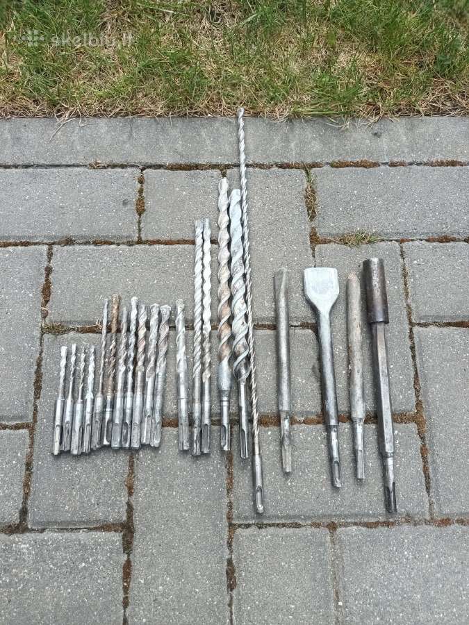 Sds+ betono grąžtai, kaltai