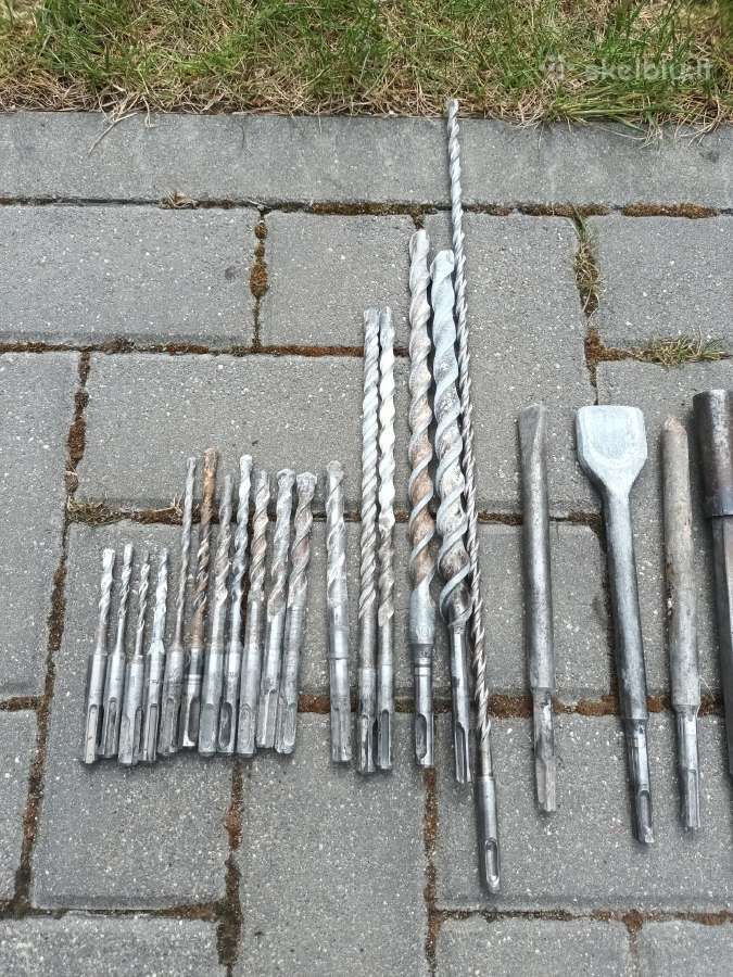 Sds+ betono grąžtai, kaltai - nuotraukos Nr. 3