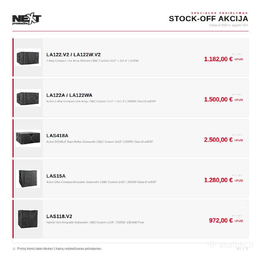 Next Proaudio išpardavimas!
