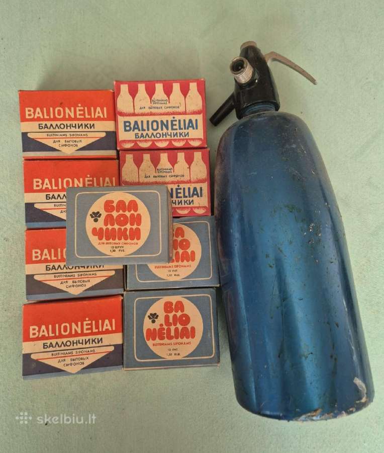 Balioneliai buitiniam sifonui kartu su sifonu