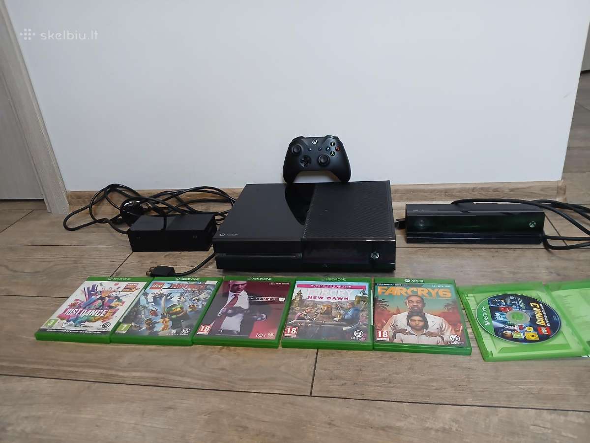 Parduodu xbox one su žaidimais ir vienu pulteliu