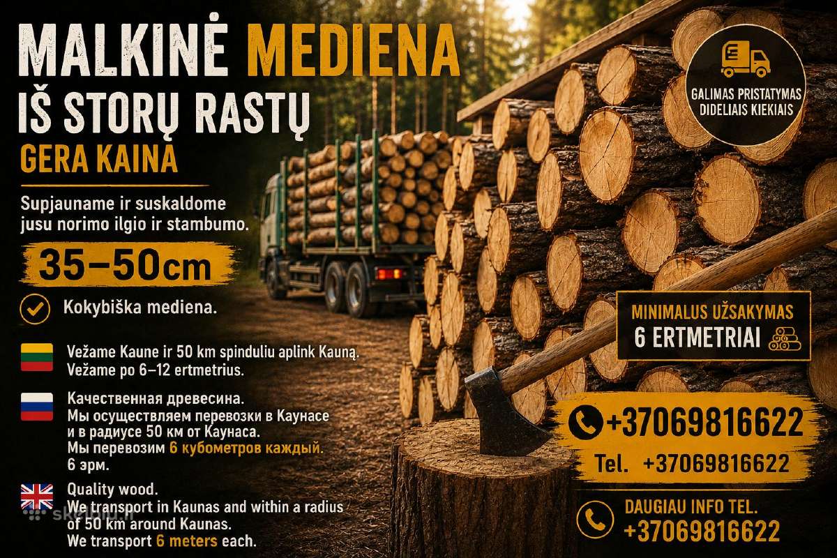 Pigios Kokybiškos Malkos Kaunas - nuotraukos Nr. 7