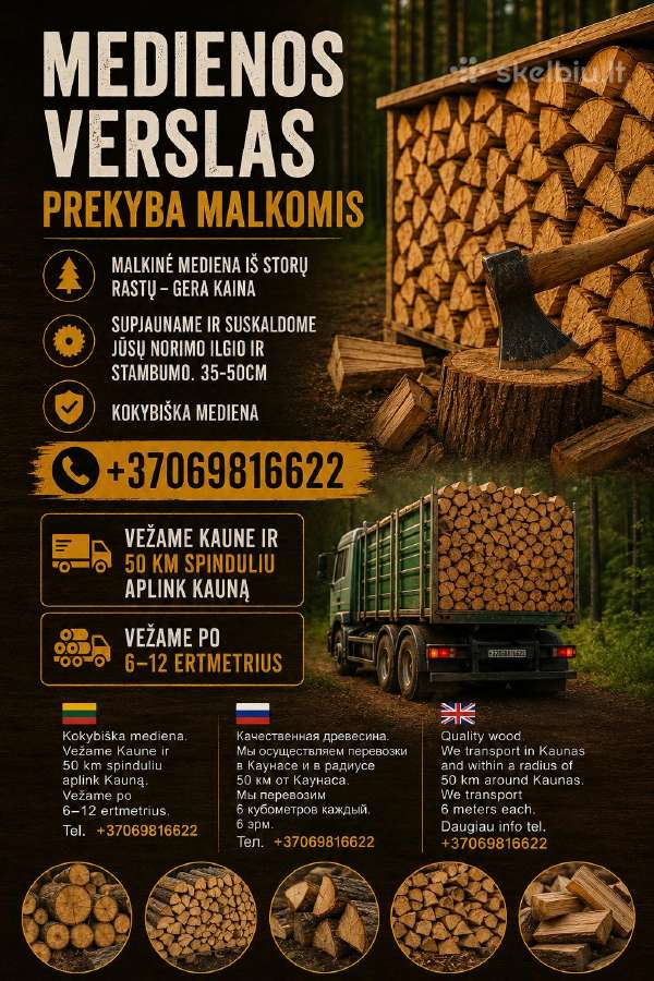 Pigios Kokybiškos Malkos Kaunas