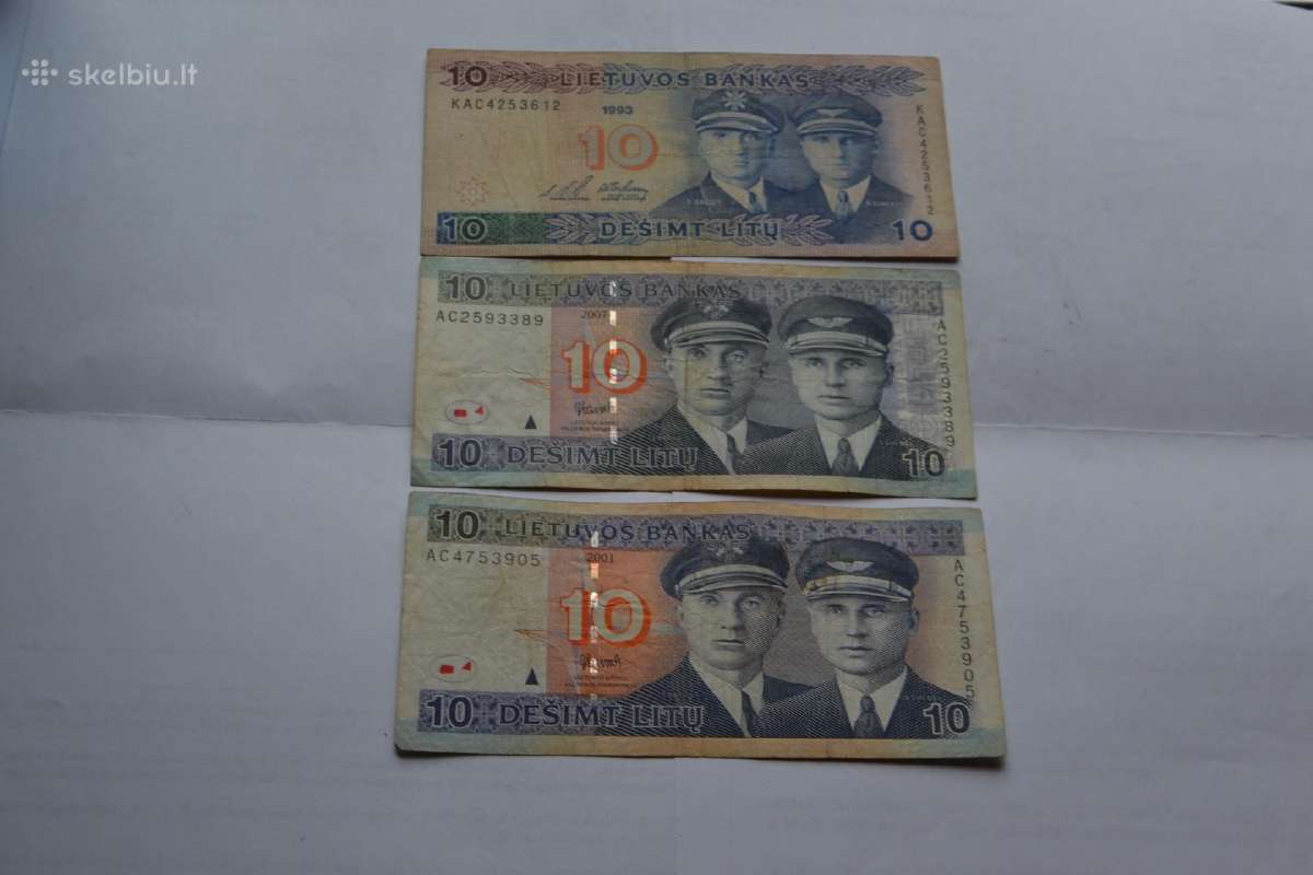 10 Litu 1993,2001,2007 m.