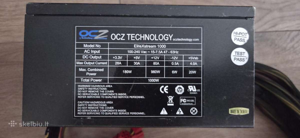 Psu Corsair 750w 650w, Ocz, P1000gm 1000w - nuotraukos Nr. 11