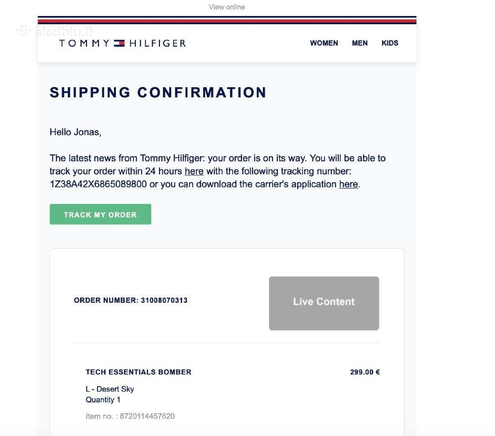 Tommy Hilfiger bomber striukė - nuotraukos Nr. 8