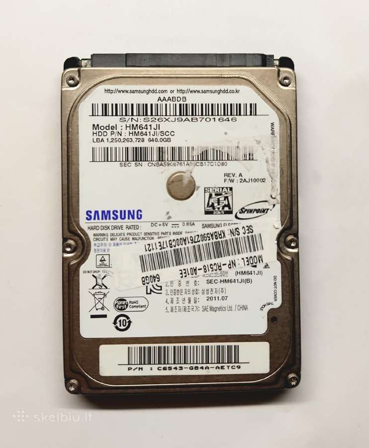 HDD sata 640gb 500gb 320gb geros būklės tested - nuotraukos Nr. 7