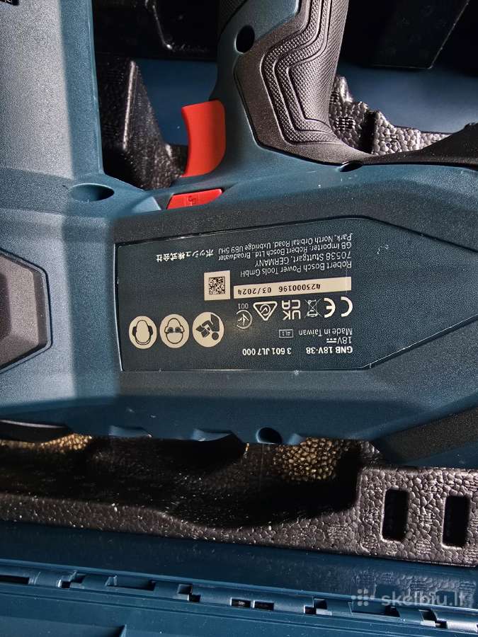 Akumuliatorinė viniakalė Bosch Biturbo Gnb 18v-38 - nuotraukos Nr. 6