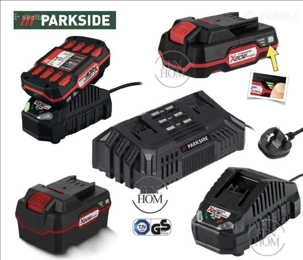 Parkside xteam akumuliatoriai