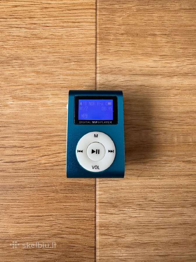 Mini Clip Metalinis Mp3 Grotuvas Mėlynas