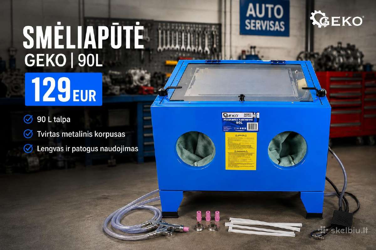 Smėliavimo kabina, smėliapūtė Geko 90l, 129€