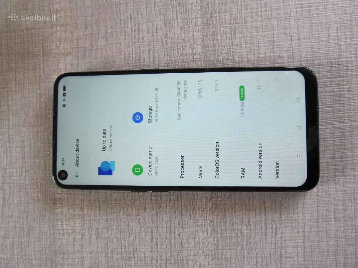 Oppo A53s 128g 4G RAM - nuotraukos Nr. 3